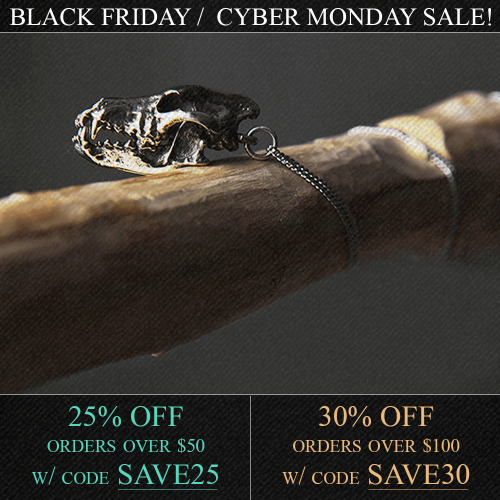 BLACK FRIDAY / CYBER MONDAY SALE!(Now -12/3)Take 25% OFF orders over $50 with code SAVE25Take 30% OF