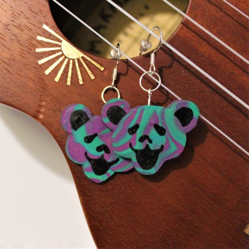 tailspin: Grateful Dead Inspired Dancing Bear earrings available at etsy.com/shop/TerrapinPerspectiv