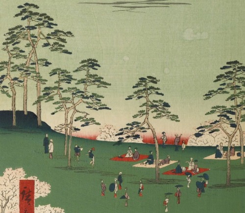 Utagawa Hiroshige, View to the North From Asukayama (100 Famous Views of Edo), 1856.