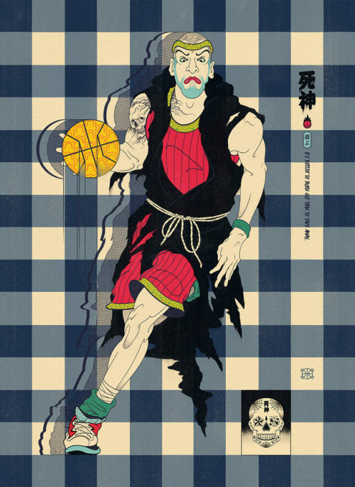 really-shit:
“ Edo—Ball | Andrew Archer Edo—Ball is an on-going series of artworks inspired by Basketball, Japan, NBA and Culture. The series started in 2013 with two personal artworks I created, The Rock & The Ghost. These artworks were created from...