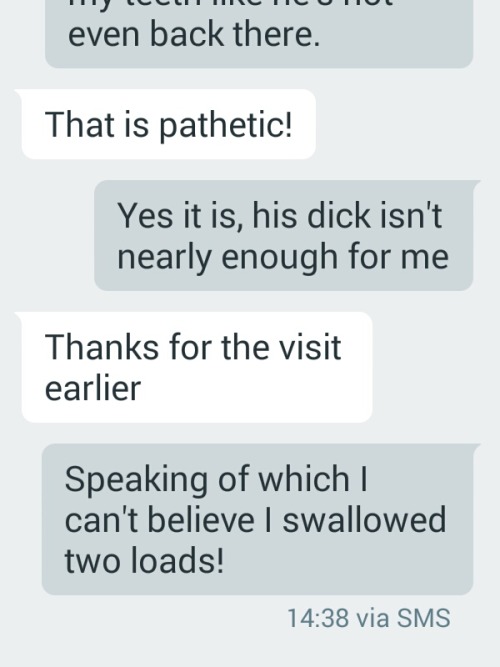 Porn Pics ashandj:  More of Ashley’s texts with Tyler