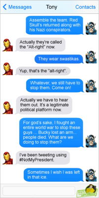 cassandrashipsit: mslorelei:  textsfromsuperheroes:  Texts From Superheroes Facebook | Twitter | Patreon   Steve Rogers nails it.   This is the version of Steve Rogers I fuck with, not Marvel’s “edgy” incarnations. 