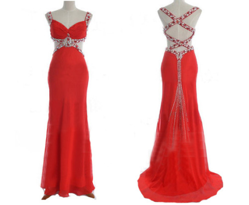 kissprom: sexy cut out long red prom dresses KSP291