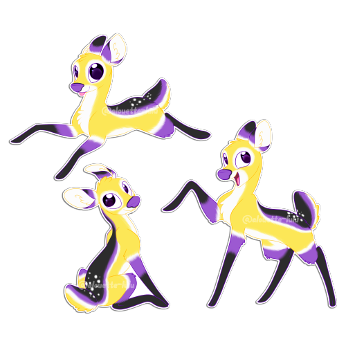 alouette-lulu: LGBT Deer stickers available in my shop !