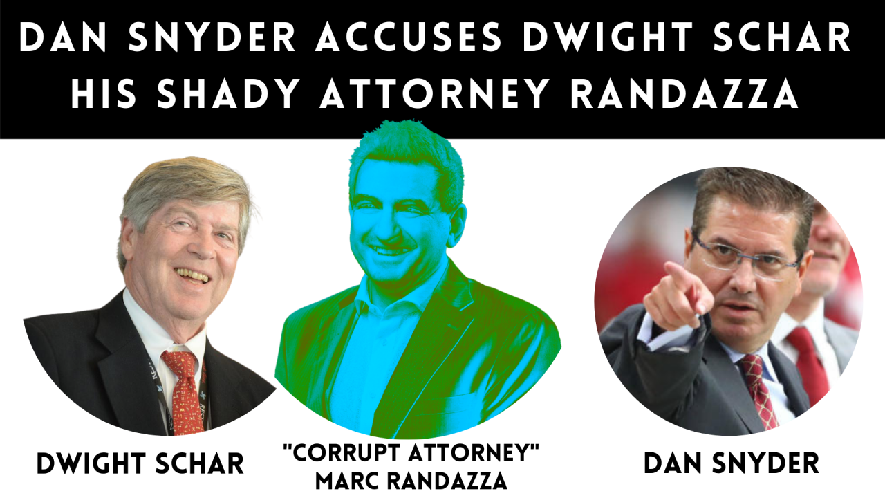 Dan Snyder accuses Dwight Schar his shady Attorney Randazza