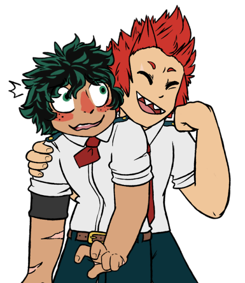 kirixima:kirishima’s just called midoriya his boyfriend for the first time in front of the rest of 1