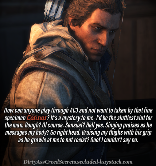 ‘How can anyone play through AC3 and not want to taken by that fine specimen Connor? It’s a mystery 