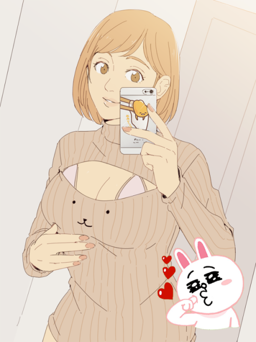 oeilvert:  I promised petra in that cleavage sweater