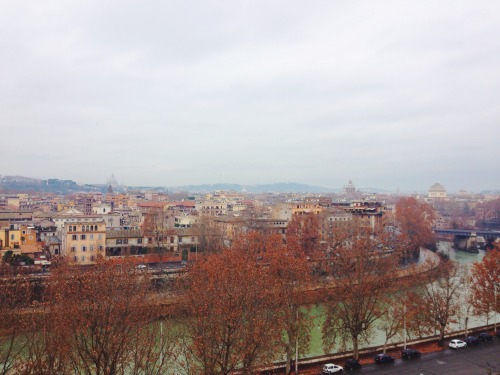 anothertravelblogorwhatever:The Tiber River, as seen from Aventine Hill.Testaccio, Rome