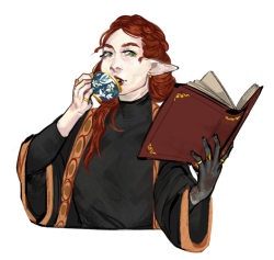 black-rose4: That’s what I do. I drink (tea) and I know things. A little early morning Reif by @oooocleo who always does such a wonderful job with my gal  Bonus version under the cut: Keep reading 