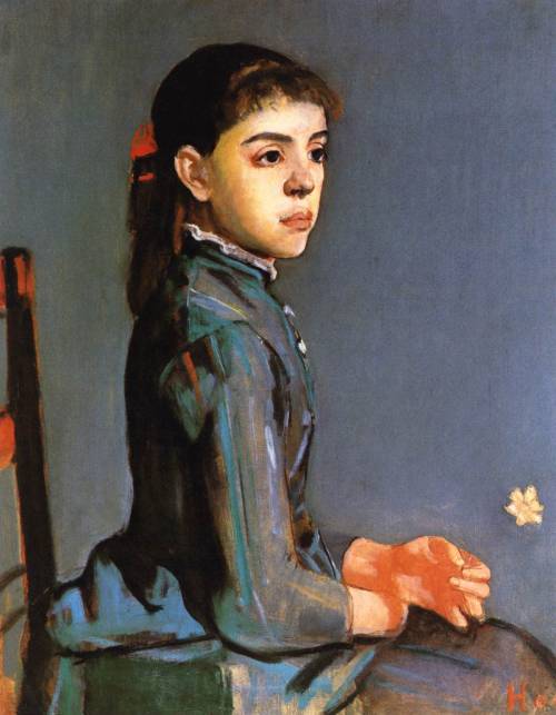 lyghtmylife:  HODLER, Ferdinand [Swiss Art Nouveau Painter, 1853-1918] Portrait of Louise-Delphine Duchosal1885Oil on canvas, 55 x 46 cmKunsthaus, Zurich 