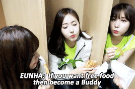 kpoptrollogy:  gfriend bribing you with free food to join their fandom
