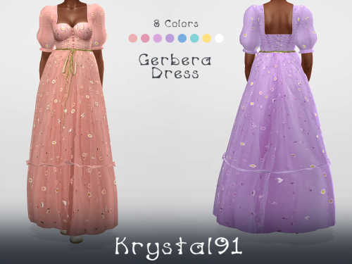 Gerbera DressRecolor/retexture inspired by This dress of Teuta Matoshi! *^* I also made a white vers