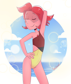 Swimsuit Red Pearl, created and commissioned