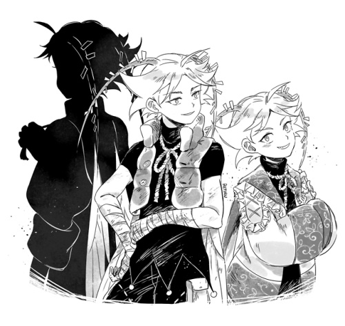 A quick sketch I drew yesterday. Recently I feel burned out once again ._. God, why 