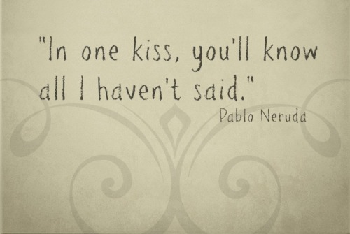 I do love to kiss…