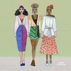 fyblackwomenart:  “Girls in Headscarfs” - Dodo Tumblr: d0do.tumblr.com Instagram: instagram.com/tropicaldodo : : submission : : 