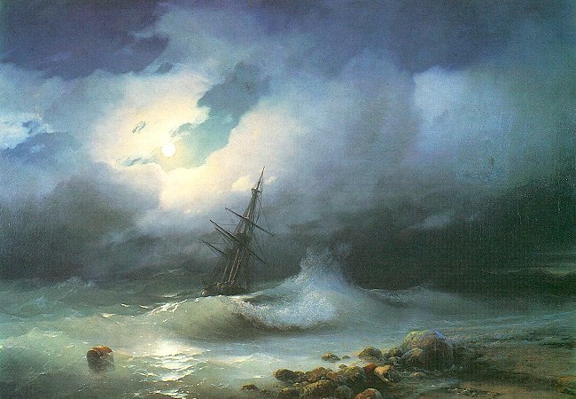 knightofleo:  mymodernmet:  Mesmerizing Translucent Waves from 19th Century Paintings