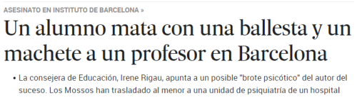 hachedesilencio:  Estaba escuchando la radio y hablaban sobre esta movida, me ha parecido chocante que los mismos que han asociado este caso a la falta de valores en la sociedad, especialmente de la gente joven, son los mismos que defienden que a las