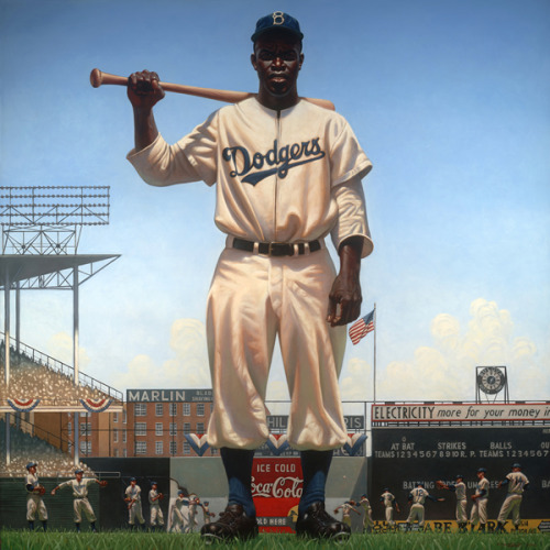 Assorted works from We Are the Ship: The Story of Negro League Baseball, Illustrated by Kadir Nelson