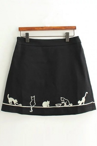 byetoyoua: Chic Skirts Collection  Cute Cat Printed // Basic Simple Printed // Cartoon