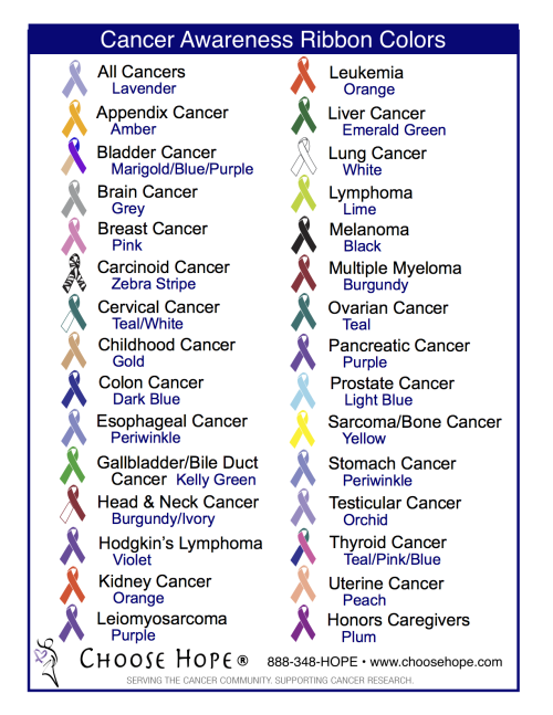 Chart from Choose Hope [X]Cancer has claimed several lives in my life within the past year. If you a