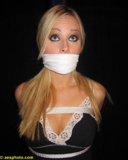 graybandanna:  Tight &amp; white over the mouth gags.
