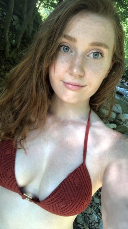 freckledlittlefairy - quick break from moving to go for a swim