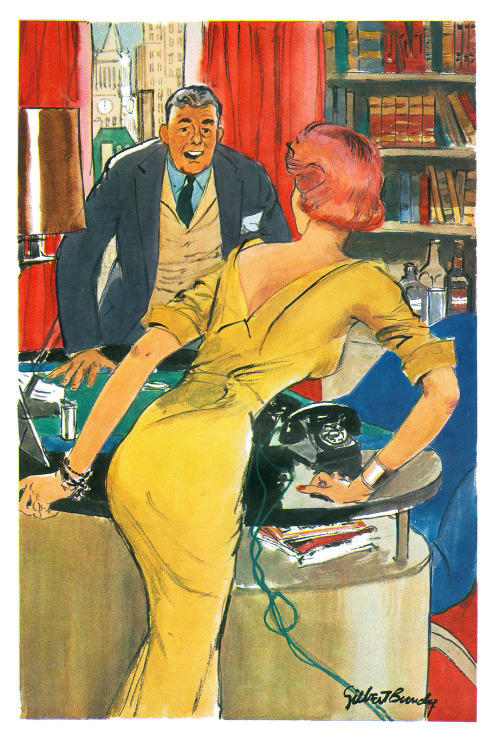 Cartoon by Gilbert Bundy for Esquire magazine, August 1954. &ldquo;I feel it only fair to warn y