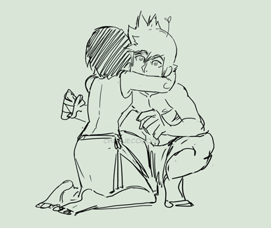 Xion reached out and pulled him into a gentle hug. Roxas’ eyes lit up. She smelled like sea sa