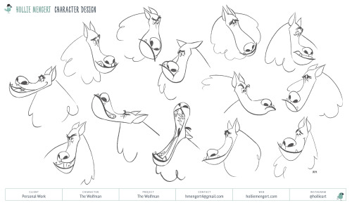 The Wolfman with a comedic twist:This fall I was able to take a Character Design course from the won