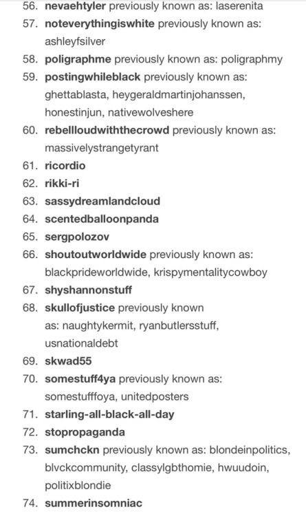 tariqah:  tariqah:  70% of these have black in their url. I know the-real-eye-to-see was a popular black blogger on here too. What’s up  Tumblr when Nazis, pedophiles, and Neo confederates are on here all day:  what can u do about it 🤷‍♂️Tumblr