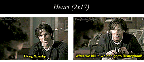 bunkbuddylucifer:  Honorable Mentions: Soulless!Sam: Pretty much everything. Silent