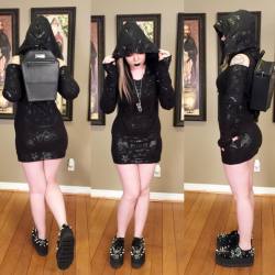 flapflaps:  ⚰⚰New OOTD video⚰⚰ dress,