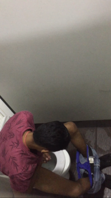 Toiletspyboy:  Caught Horny Indian Boy With Big Cock Jerk Off Inside Public Toilet!