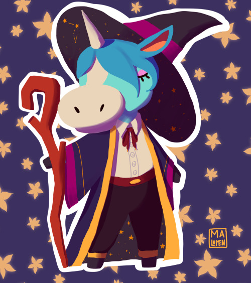 I’m back with more Animal Crossing illustrationsI’m really excited for halloween this year, since I 