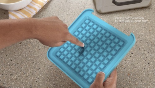 digitalramen: Chunder’s Pixel Waffle Iron lets you easily customize your breakfast.