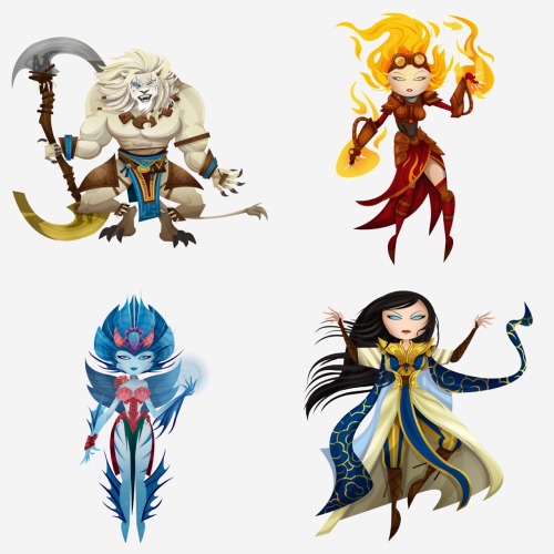 firebluegraphics:MTG limited art prints now on sale.Ajani, Chandra, Kiora, Narset, Sheoldred, Tariel