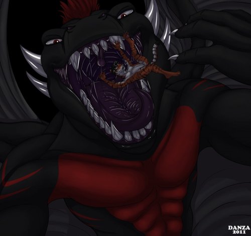dragon-noms:  Black Dragon Vore Spotlight SFW version for @caractacusiv!  Tongue Free Fall Coloured - by danza    Caught Kitty - by NummyNumz    Taking a Dip - Part Two - by Tartii    Commission - Kazul the Dragon - by Kalida    Let me fix that for you.