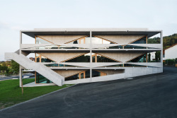 subtilitas:Angela Deuber - Kindergarten, Thal 2014. Some amazing structural work here, note the connection detail at the base. Photos © Schaub Stierli.