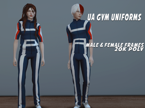 Two files, one for male and one for female frames20k poly eachnew mesh from scratchfeel free to reco