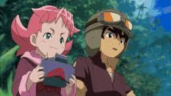 Dinosaur King DIGIMON AU Laura And Cutemon I Thinking Lunamon But I Don Think We Need Lunamon In That