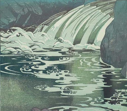 dayintonight: Waterfall, c.1920-30 by Mabel Royds (1874-1941)