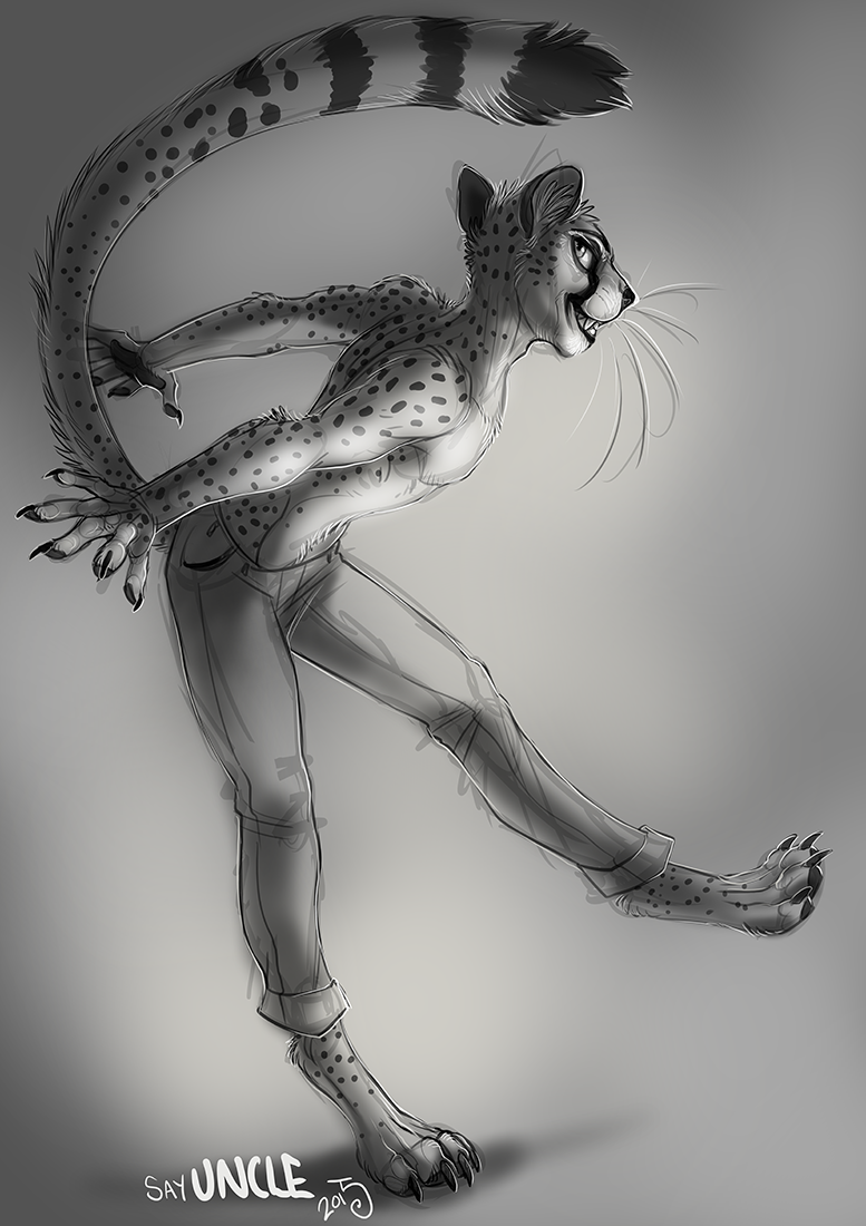 saykitty:  Sketch commission for   Toroka on FA