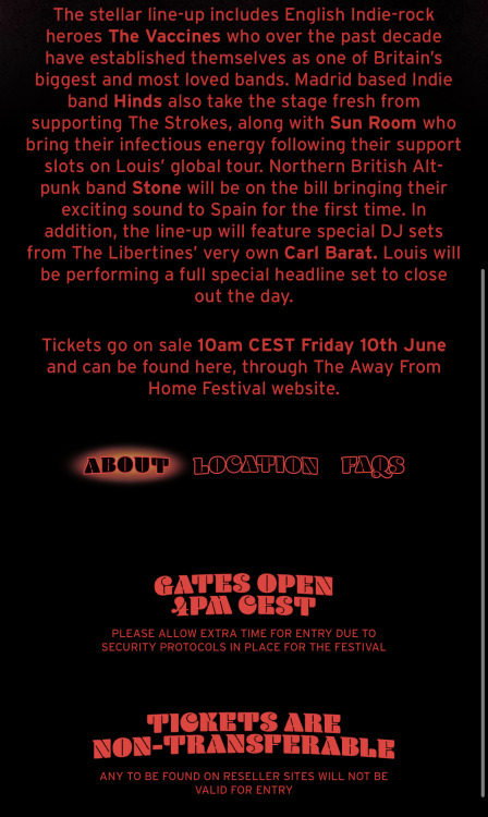 hlupdate: The Away From Home Festival website has been updated with info and a faq for this years fe