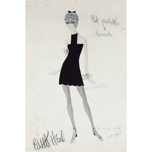 Edith Head sketch of Pompeii Club patron in Sweet Charity (1969) #edithhead #sweetcharity #costume #