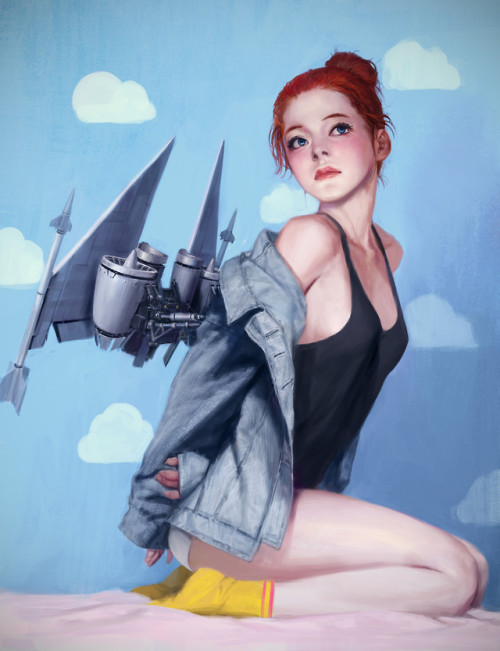 mech and girl  Park Pyeongjun www.artstation.com/artwork/X0PJL
