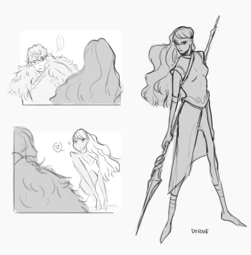 Some old GoT AU sketches for my characters and friends characters!