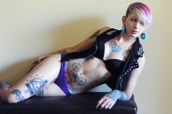 Tattooedwomenarebeautiful:  Photographer: Kelly Thrashjewellery: Diablo Organics