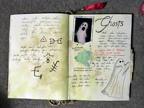 kaokoneko: Evidence photos for Journal #3 - which is now complete! The ghost and floating eyeballs a